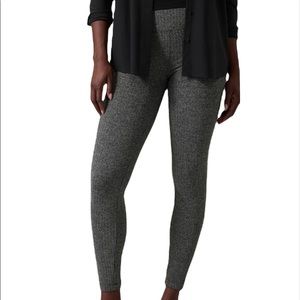 Athleta Delancey Herringbone Tight In Black/Abalone Grey